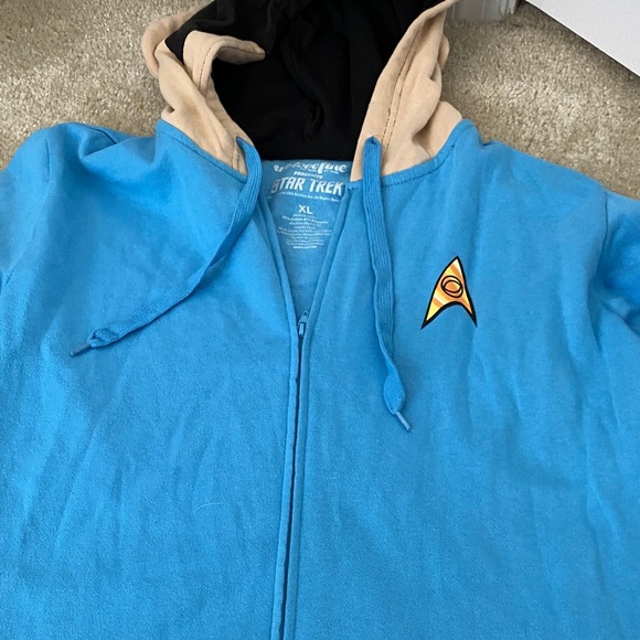 Star Trek Spock Blue Zip-Up Hoodie - Picture 1 of 5